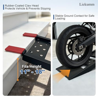 LIEKUMM 40" Heavy Duty Truck Ramps, 2200 lbs Loading Ramps for Pickup Trucks, Metal Truck Bed Ramps for ATV, Lawn Mower, Trailer Use - size: 40"L(Black/2PCS)