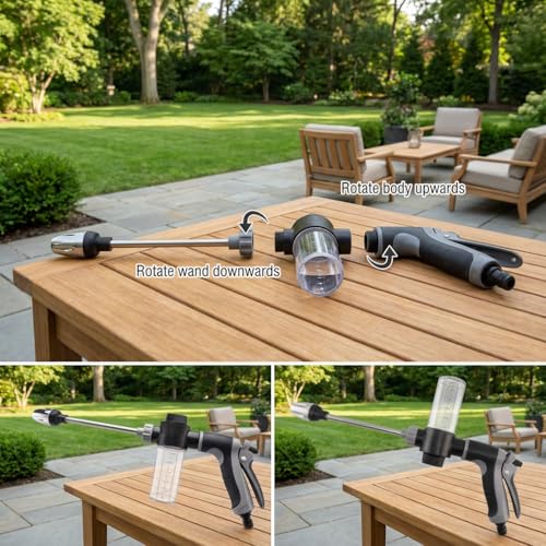 Pressure Washer Gun, Garden Hose Nozzle Fits 3/4" Garden Hose, Leak-proof Handheld High Pressure Spray Wand for Cars & Patios, with Foam Cannon, Heavy-Duty Storage Bag and Multi-Adapter Kit