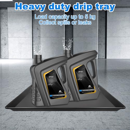 Hlimior4 Pack Oil Change Drain Pan - 22”Auto Oil Drip Pan，Oil Drip Tray for Under Car Plastic Oil Tray,Mini Fridge Drip Tray for Mini Fridges Air Conditioners Machinery Oil Catch Pan Replacement Tray - size: 4 Pack