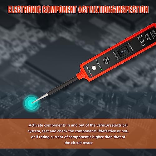 Power Short Circuit Probe Tester, 6V-24V LED Test Light, Short-Circuit Tracking Location and Buzzer Alarm, Automative Circuit Tester with Polarity & Continuity Test Function