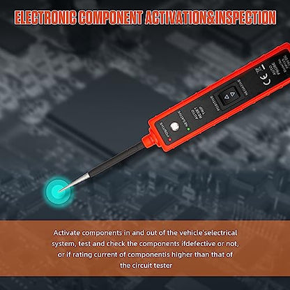 Power Short Circuit Probe Tester, 6V-24V LED Test Light, Short-Circuit Tracking Location and Buzzer Alarm, Automative Circuit Tester with Polarity & Continuity Test Function