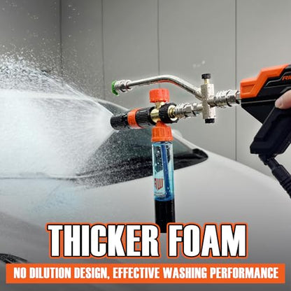 RIDGE WASHER Mini Foam Cannon Gun with Dual Connector, 100 ML | No Dilution Required, 1/4" Quick Connect, 4000 PSI - size: 100 ML