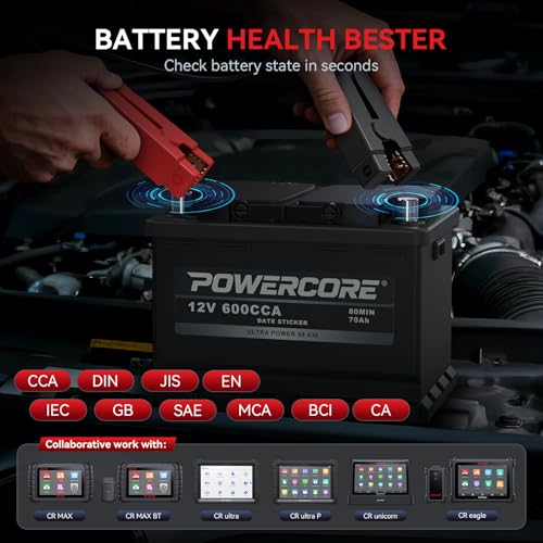 iCarsoft BT900 Wireless BT Battery Test Clip, 100-2000 CCA Load 9V-30V Car Battery Tester Clip with Battery Test/Cranking Test/Charging Test for Car Truck Motorcycle ATV SUV Boat Yacht
