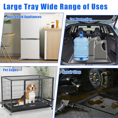 3 Pack Extra Large Oil Drip Pan, 35.4 x 24 x 1.6 in Oil Change Drain Pan, Plastic Oil Drip Tray for Under Car, Oil Catch Pan Tray for Garage, Fridges, Washing Machines, Cat Litter Box Bottom - size: 3 Pack
