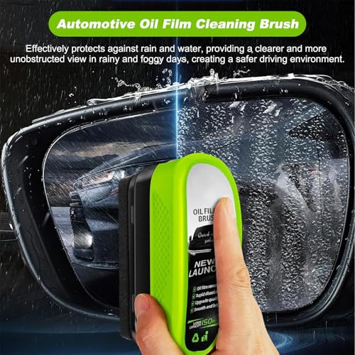 3 Pack Automotive Clear Vision Windshield Cleaner, Oil Film Cleaning Brush for Car Windows, Clear Vision Glass Cleaner Car Windshield Cleaner Tool Improving Windshield Clarity & Visibility