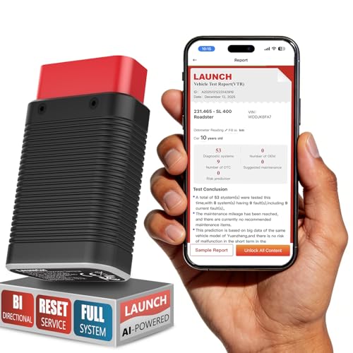 LAUNCH AIOBD AI-Powered Bluetooth OBD2 Scanner Full System AI-Assisted Diagnostic Tool OBD-II Code Reader Work with iOS/iPhone & Android