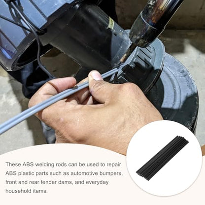 MECCANIXITY 10 Inch Plastic Welding Rods, Double-Strand Round Sticks ABS Welding Rods for Plastic Welder Kayak Car Bumper Repair Pack of 30 Dia 5mm, Black - color: Black, size: 10 Inch
