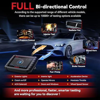 iCarsoft CR MAX 2026 Ver Bidirectional Scan Tool All System Diagnosis 50 Services Full Active Test OBD2 Scanner Diagnostic Tool Car Code Reader ECU Coding AUTOVIN CAN FD Lifetime Free Update - size: CR MAX 2026 Version