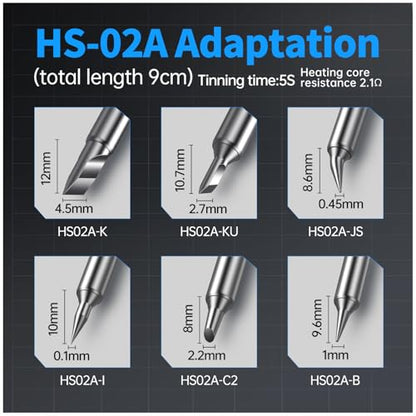 Bundle with HS02 100W Heat Set Insert Tool & Corded Soldering Iron Kit, F245 Soldering Tips