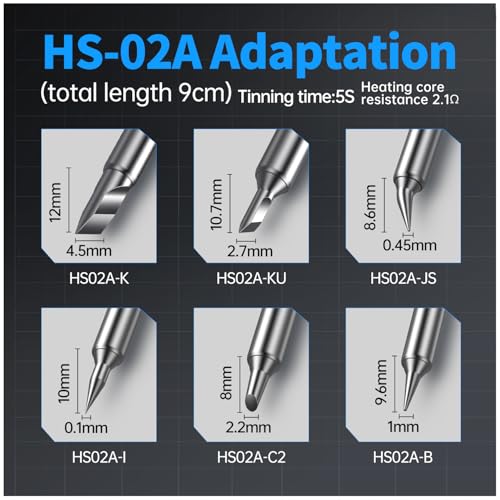Bundle with HS02 100W Corded Soldering Iron Kit & Heat Set Insert Tool, F245 Soldering Tips