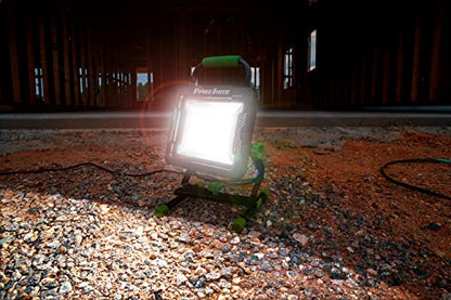 POWERSMITH PWLS150H 15000 Portable LED Work Light with Two Brightness Modes, Metal Housing and Stand, 10 ft. Power Cord, Impact Resistant Lens, and 5 Year Warranty - size: 15,000 Lumen