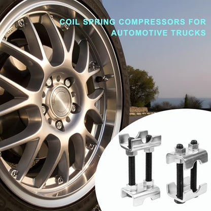 4PCS Coil Spring Spacers, 2-Way Adjustable Spreads or Compresses Coil Spring Spacer Strut Shock Absorber, 1" to 2" Lift or Lower Mini Strut Springs Compressor for Car Truck SUV