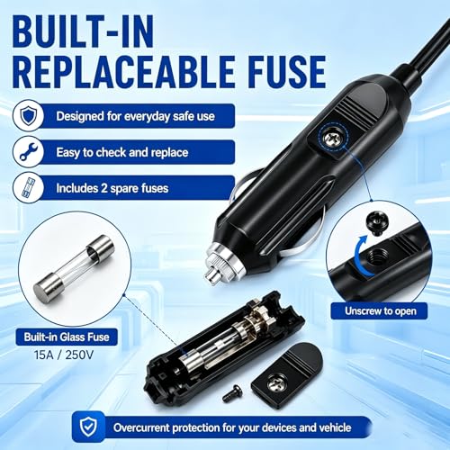 13 FT on-board charging for De-Walt tire inflator dcc020ib car tire inflator charging cable.Compatible with dewalt 20v max tire inflator charging cable Replacement