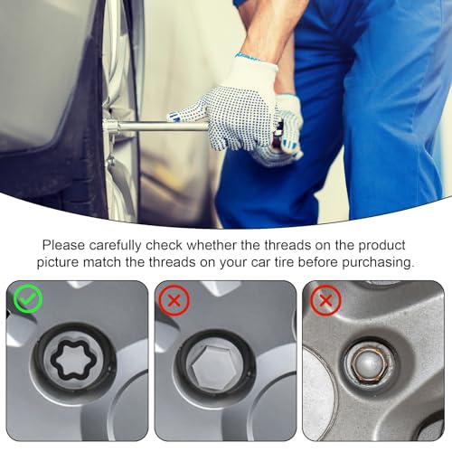 D-Wheel Locking Nut Removal Tool, Special Steel Wheel Anti Theft Lug Nut Key for Dismantling & Installing Anti Theft Lug Removal Tool Socket Remover Hand Repair Tools
