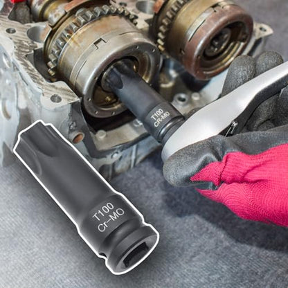 Engine Timing Tool Kit, Compatible with Mercedes Benz M157/M276/ M278, Camshaft Timing Tool with T100, Fuel Injector Puller, Rotary Rod, Fixing Screw, with Case and Gloves - size: for M157 M276 M278