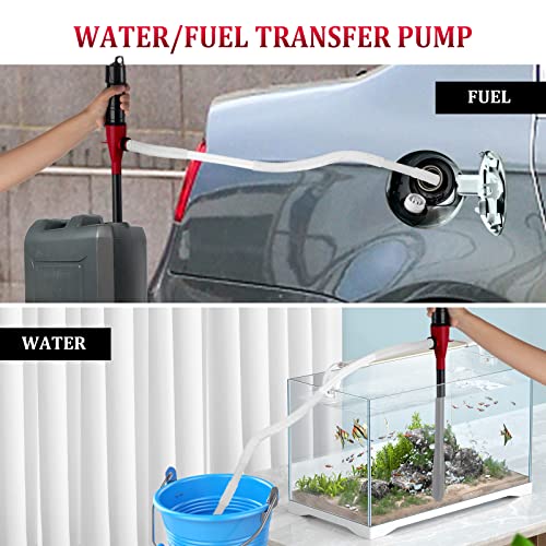 BOYISEN Battery Operated Liquid Transfer Pump, Electric Fuel Transfer Pump | for Gas Cans & Barrels, 2.2 GPM Fast Flow, Flexible Hose, for Gasoline Diesel Kerosene Oil & Water