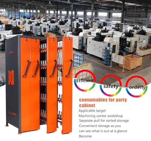 CNC Tool Holder Vertical Drawer Cabinet, Large Capacity CNC Tool Storage Cabinet, CNC Tool Holder Station Suitable for Warehouse Workshop Machining Centers - size: CAT40/BT40-140CAP