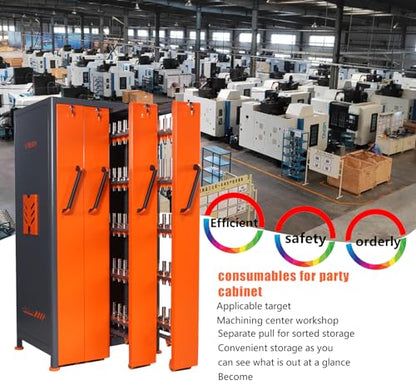 CNC Tool Holder Vertical Drawer Cabinet, Large Capacity CNC Tool Storage Cabinet, CNC Tool Holder Station Suitable for Warehouse Workshop Machining Centers - size: CAT40/BT40-140CAP