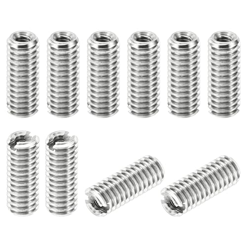 PATIKIL Thread Adapters Sleeve Reducing Nut, 10 Pcs M4x0.7 Male to M2x0.4 Female Repairing Insert Nut Screw Reducer Stainless Steel Fastener 10mm - size: M2xM4x10mm