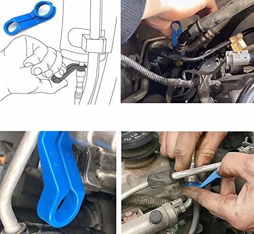 CXGS AC Fuel Line Disconnect Tool 16Pcs Universal Fuel Line Quick Disconnect Fitting Hose Kits Car Transmission Oil Cooler Tube Removal Tool Fuel Line Tool Set - 1/4 5/16 3/8 1/2 5/8 3/4 7/8 Inch