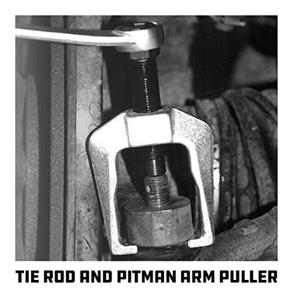 Powerbuilt 1-1/8-Inch (28MM) Tie Rod End and Pitman Arm Puller, 2 Piece Press Screw, Drop Forged and Heat Treated, Chrome Vanadium made - 648692 - size: Tie Rod and Pitman Puller