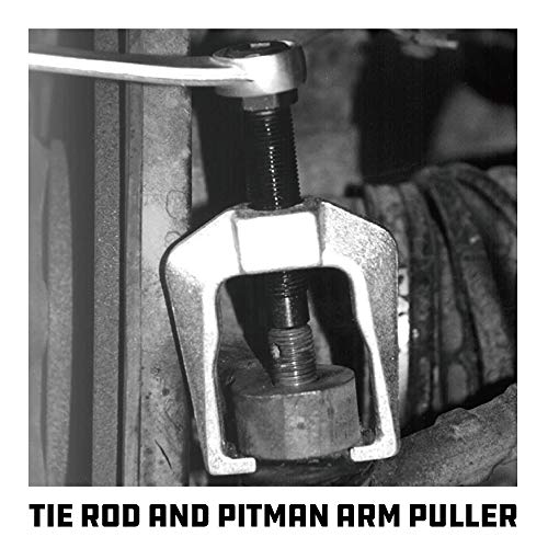 Powerbuilt 1-1/8-Inch (28MM) Tie Rod End and Pitman Arm Puller, 2 Piece Press Screw, Drop Forged and Heat Treated, Chrome Vanadium made - 648692 - size: Tie Rod and Pitman Puller
