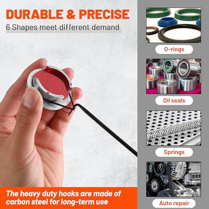 ValueMax Pick and Hook Set, Precision Pick Set with Tool Bag, Perfect for Automotive/Electronic Repair, O-Ring/Oil Seal Gasket Puller and Remover(6PCS) (Pack of 2) - size: Small (Pack of 2)