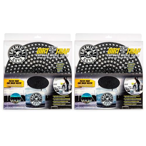 Chemical Guys, Cyclone Dirt Trap Car Wash Bucket Insert, Black, 12 in, 2 Pk | Drop-in filter traps dirt and grit at the bottom of the bucket to keep wash water cleaner and reduce swirls