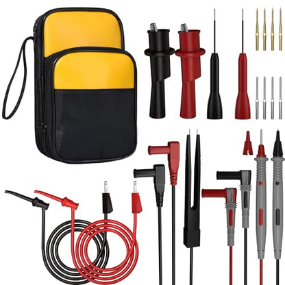 Electrical Multimeter Test Lead Kit with Soft Case Test Hook for Digital Electrical Testing Multimeter Voltmeter | 2PCS Non-Destructive Back Probes