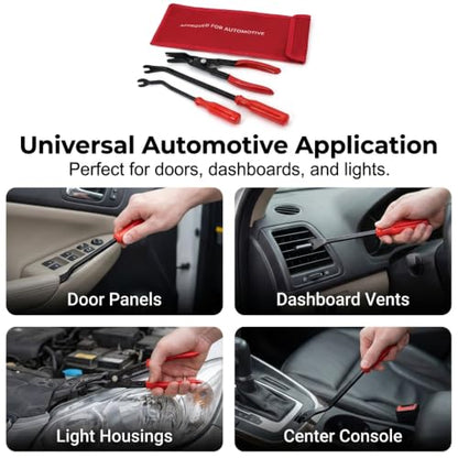 Panel Clip Removal Plier 3Pcs, Trim Removal Tool Kit for Car Door Dashboard Fastener Clip Puller Set (Blue) - color: Blue