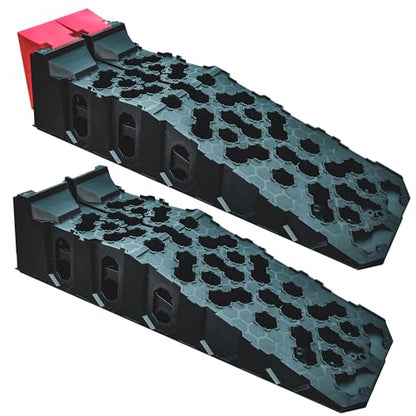 Caliber Products, Vehicle Service Ramps w/Chocks, Max. Length 37in, Heavy-duty Car Ramp, 20,000lb. Capacity, Model# 13595
