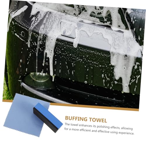 TIDTALEO 1 Set Tire Applicator Sponge Waxing Pad and Dressing Cloth Kit for Easy Tire Shine and Detailing Durable Sponge Blocks for Polishing and Car Care