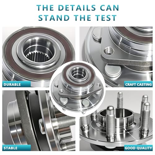 513289 Wheel Bearing Hub Assembly for Cadillac SRX 2010-2016 | Hub for Saab 9-4X 2011, Eliminates Noise, Fixes ABS & Hub Issues, Simple Installation, Direct Bolt-On, No Warning Lights - size: 513289