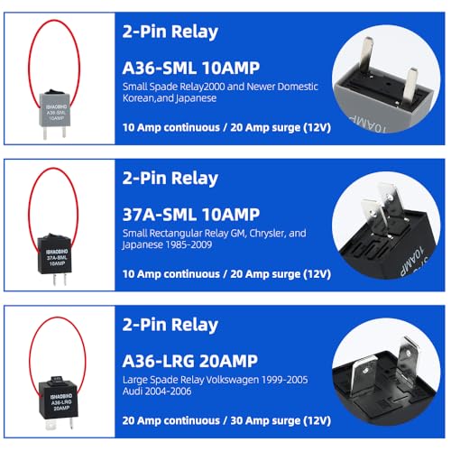 Fuel Pump Relay Bypass Master Kit - 6PCS Relay Bypass Switch Set with Current Test Lead for Fuel Pressure Testing and Electrical Diagnostics
