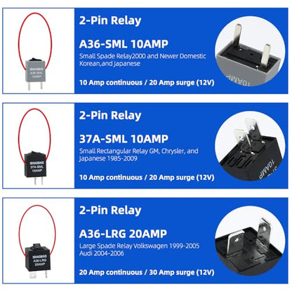 Fuel Pump Relay Bypass Master Kit - 6PCS Relay Bypass Switch Set with Current Test Lead for Fuel Pressure Testing and Electrical Diagnostics