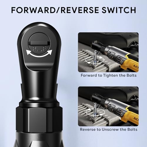 ACROPOW 3/8" Cordless Ratchet Wrench, Compatible with DEWALT 20V Battery, 74Ft-Lbs Brushless Motor Electric Ratchet with Variable Speed, Sockets Set, Adapters and Tool Bag（No Battery and Charger） - size: 13 PCS