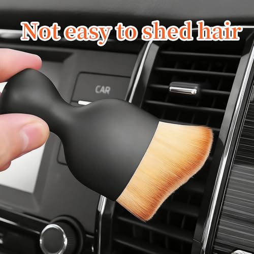 4PCS Microfiber Cleaning Brush Set, Ultra Soft Detailing Brushes for Car Interior Dashboard Vents, Home Electronics, Keyboards, Cameras, Furniture - Scratch-Free Dusting Tools with Dense Bristles