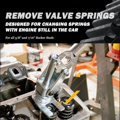 66784 Stud Mount Valve Spring Compressor for all 3/8" & 7/16" Rocker Studs | Valve Spring Removal Tool, Quality Materiall, Easy To Use