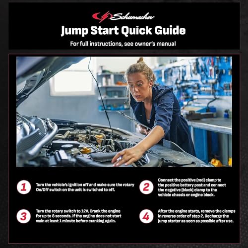 Schumacher Electric DSR ProSeries Car Battery Jump Starter, Maintainer & Portable Power Station - 12V 4000 Peak Amps & 700 Cranking Amps - with DC & USB Charging Ports - DSR159 - style: DSR159