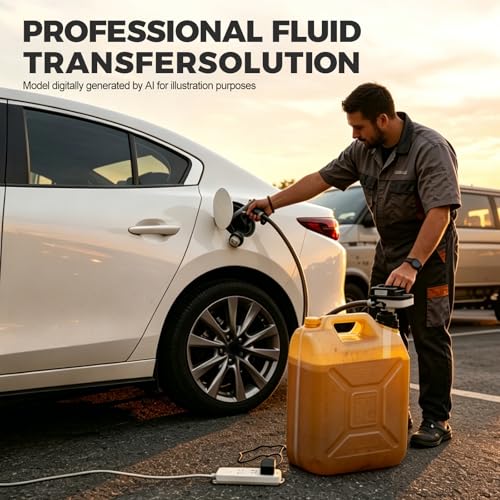 Cordless Fuel Transfer Pump 4.5 GPM | Compatible with Milwaukee M18 & DeWalt 20V Batteries, w/ Universal Adjustable Drum Adapter For Automotive & Heavy Equipment