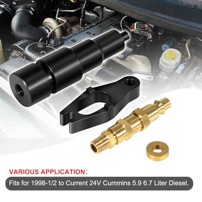 ‎9007A 9007 Compression Test Adapter - Fits for 24V Cummins 1998-1/2 to Current 5.9 6.7 Liter Diesel, Used with J-6692-B Compression Test Gauge