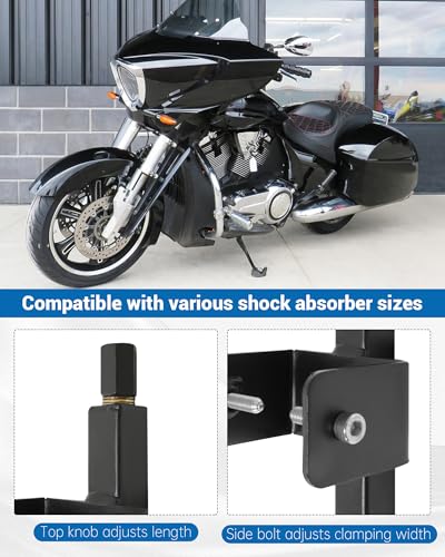TFSC 01 Fork Spring Compressor Tool, Carbon Alloy Steel, Powder Coated, Fit for Replacing Front Fork Seals and Oil Seals on Most Current Sport Bikes and Road Racers etc
