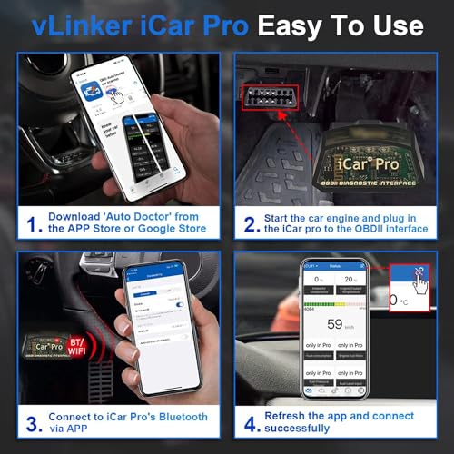 iCar Pro Mini OBD2 Bluetooth Scanner for iOS/Android OBD Adapter Car Diagnostic Code Reader Scan Tools