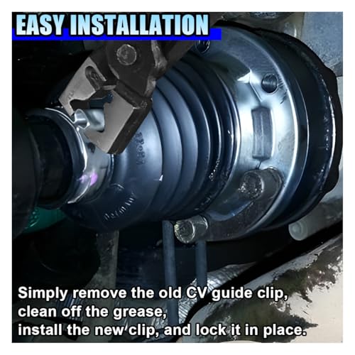 24PCS CV Boot Clamp Kit, Adjustable Axle CV Joint Boot Crimp Clamps, Stainless Steel Drive Shaft CV Boot Band Clamps Repair Tool Kit (12PCS Large+12PCS Small)