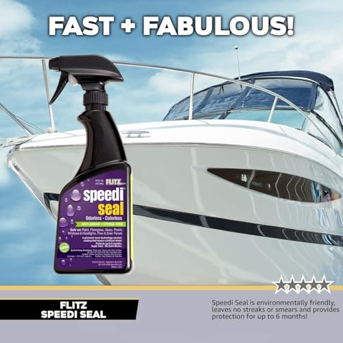 Flitz Speedi Seal - 16oz Bottle of USA-Made Ceramic Coating for Cars to Polish & Protect for Up to 6 Months - Works on Paint, Fiberglass, & More - Streak-Free Ceramic Spray Sealant (12 Pack) - size: 16 Fl Oz (Pack of 12)