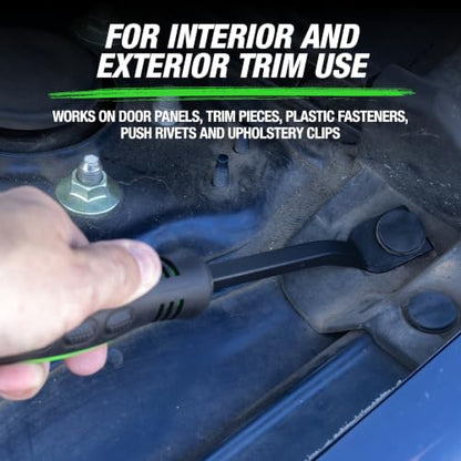 OEMTOOLS 6 Piece Car Trim Removal Tool Kit for Upholstery and Clip Removal | Rubberized Comfort-Grip, Designed to Reduce Damage, For Interior and Exterior Trim, Removes Manual Window Crank Handles - style: 6-Pc Trim and Upholstery Removal Kit