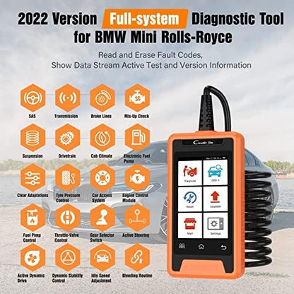 Launch Diagnostic Scanner Tool for BMW, 2024 Enhanced Multi-System OBD2 Scanner, Auto Fault Code Reader with Bi-Directional Control & Battery Registration for BMW After 1996