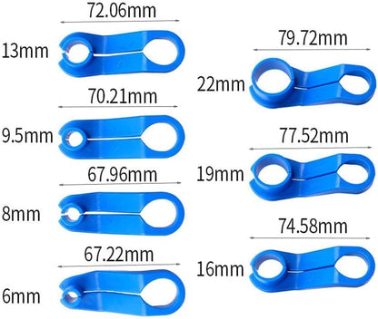 CXGS AC Fuel Line Disconnect Tool 16Pcs Universal Fuel Line Quick Disconnect Fitting Hose Kits Car Transmission Oil Cooler Tube Removal Tool Fuel Line Tool Set - 1/4 5/16 3/8 1/2 5/8 3/4 7/8 Inch
