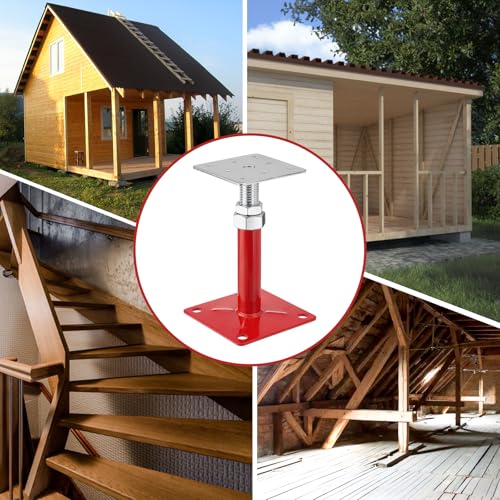House Floor Jacks, 5-8" Height Range Adjustable Screw Jacks Post, Foundation Jacks for Leveling The Basement Floor, Load Capacity 5000lbs, 2PCS - size: 2X