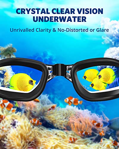 Aegend Swim Goggles, Swimming Goggles No Leaking Full Protect Adult Youth - color: Bright Sliver